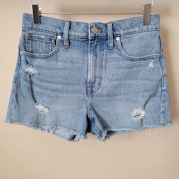 Madewell The Perfect Jean Short Distressed Denim Shorts - Picture 2 of 16